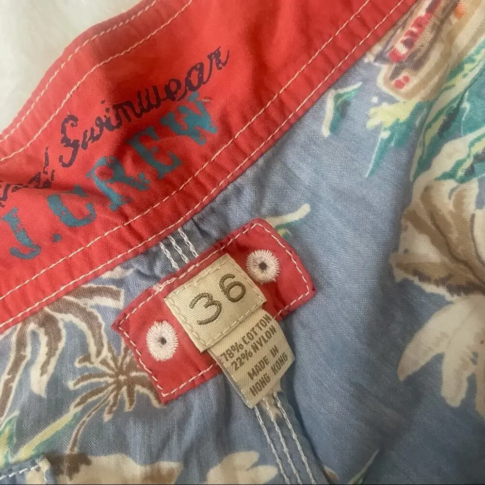 J Crew swimwear Hawaiian swim shorts beach size 36 mens